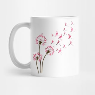 Flamingo Dandelion Flower Mug